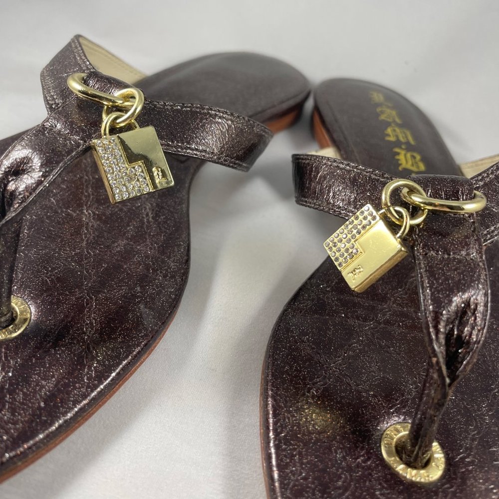 L.A.M.B. By Gwen Stefani Thong Sandals BROWN 7.5 - Picture 4 of 8